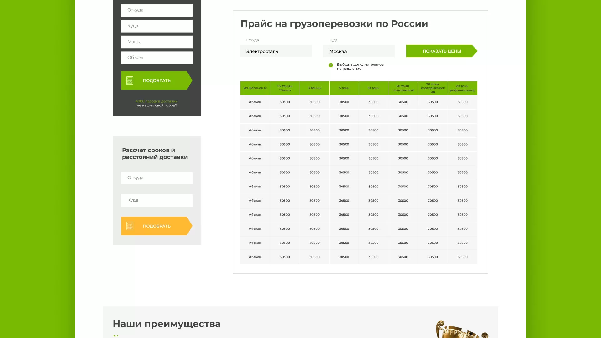 Разработка логотипа и сайта компании «Инком-Логистика» в Дорогобуже