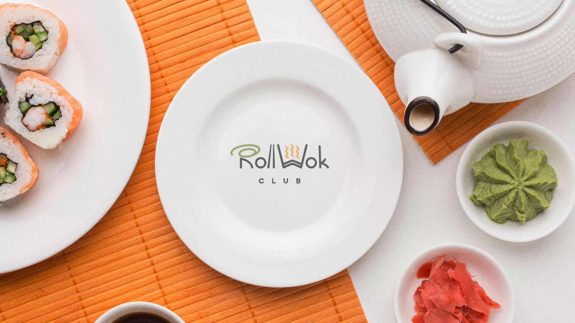 Разработка логотипа и фирменного стиля в Дорогобуже для суши-бара «Roll Wok Club» Разработка логотипа и фирменного стиля в Дорогобуже для суши-бара «Roll Wok Club»